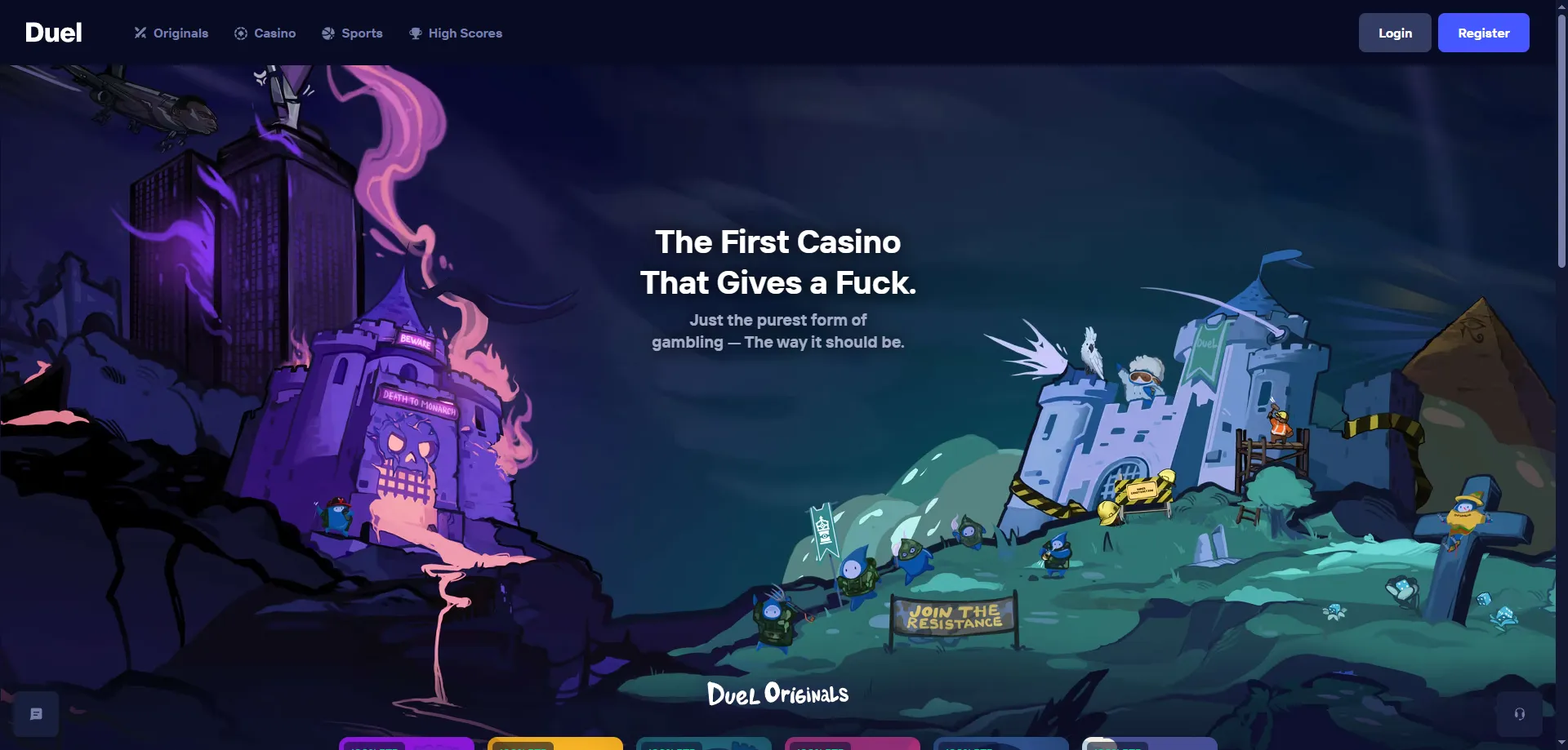 Duel Casino visão geral — cassino cripto provably fair no Brasil